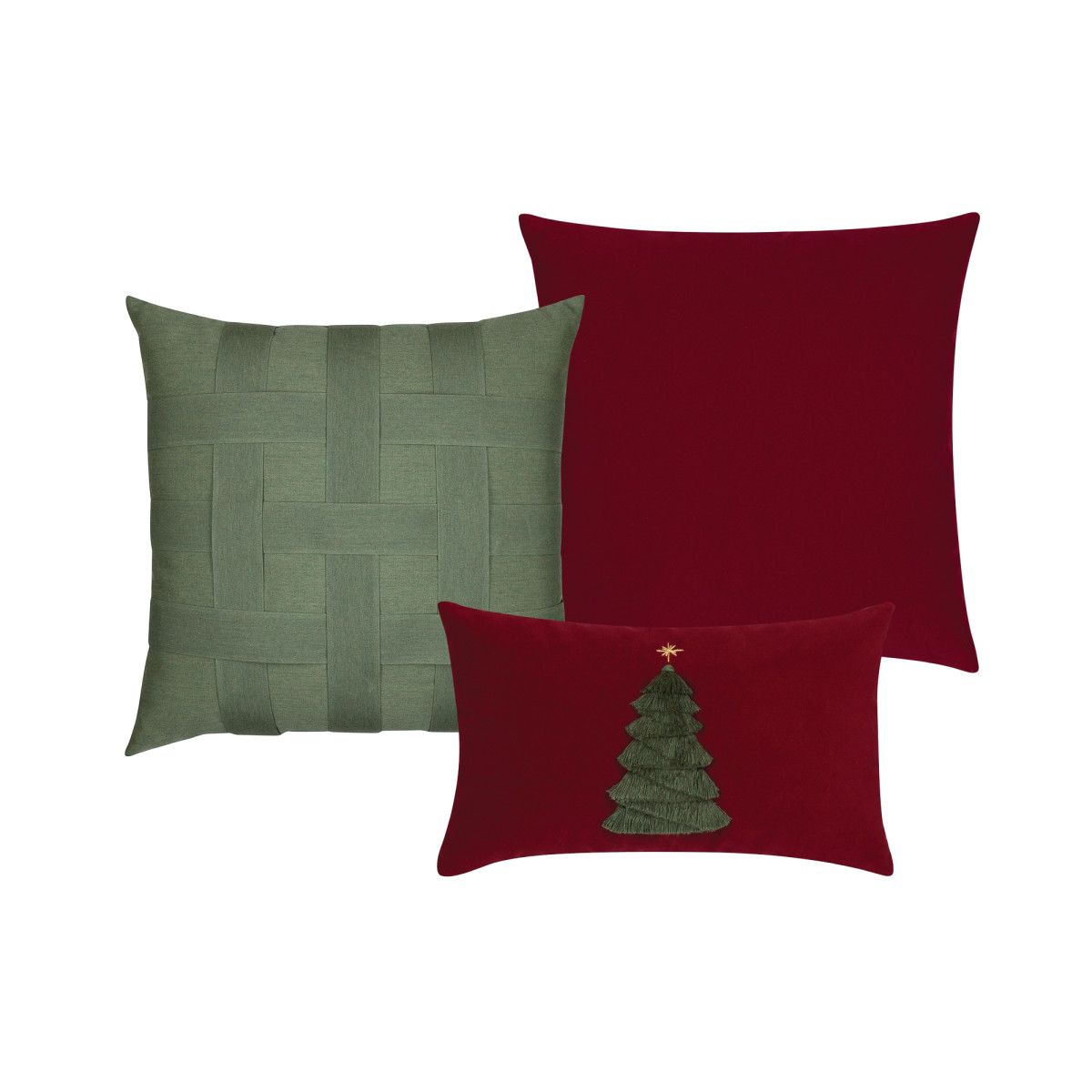 Back of Evergreen Pillow Package 3 pack